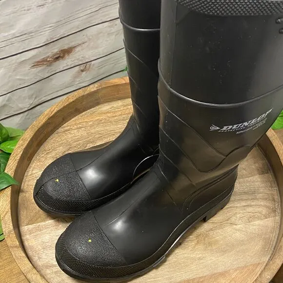 Dunlop Monarch 16&quot; Steel Toe ASTM F 2413-11 Rubber Work Boots Men 9 Women 11