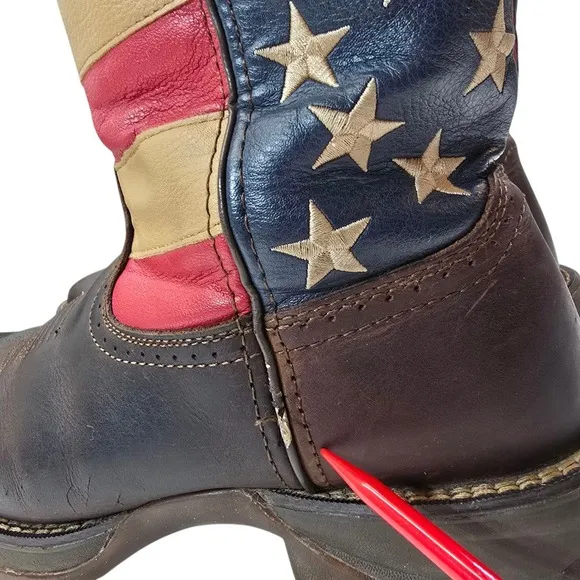 Durango Rebel Patriotic Flag Western Boots for Men - Brown - 9.5D