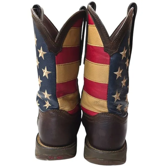 Durango Rebel Patriotic Flag Western Boots for Men - Brown - 9.5D