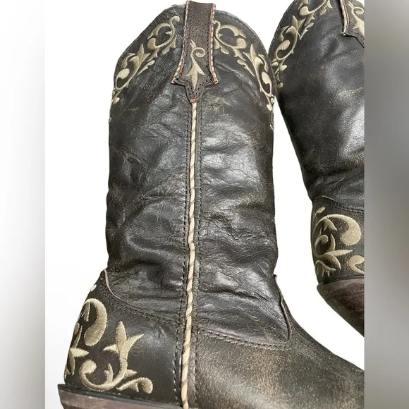 Durango Western Boots Women 12”Crush Scroll Chocolate Rd3203 Color:Brown Size:6