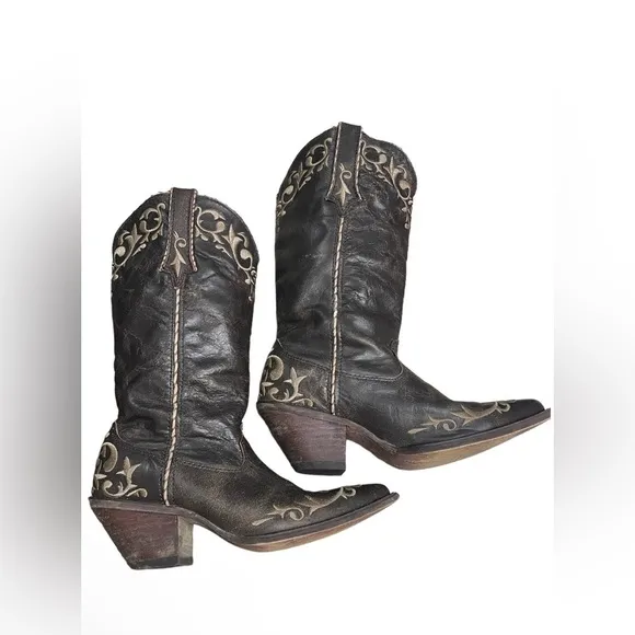 Durango Western Boots Women 12”Crush Scroll Chocolate Rd3203 Color:Brown Size:6