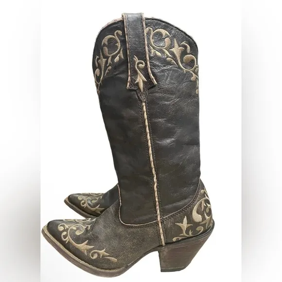 Durango Western Boots Women 12”Crush Scroll Chocolate Rd3203 Color:Brown Size:6