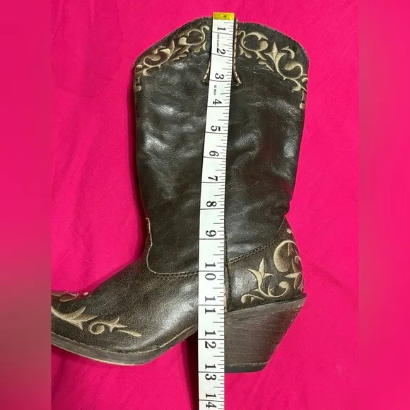 Durango Western Boots Women 12”Crush Scroll Chocolate Rd3203 Color:Brown Size:6