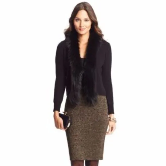 DVF Fur Removable Trim Wool Cardigan on sale!