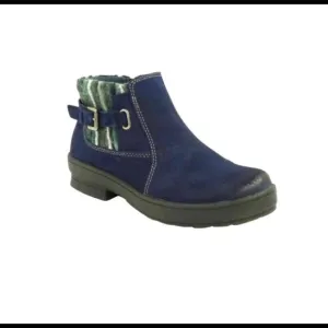 Earth Origins Water Repellent Suede Ankle Boots Tate Women Size 5.5 Blue QVC