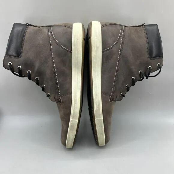 Ecco Eisner Chukka Boots Men Size 13 US, 47 EU Brown Leather Casual Comfort Shoe