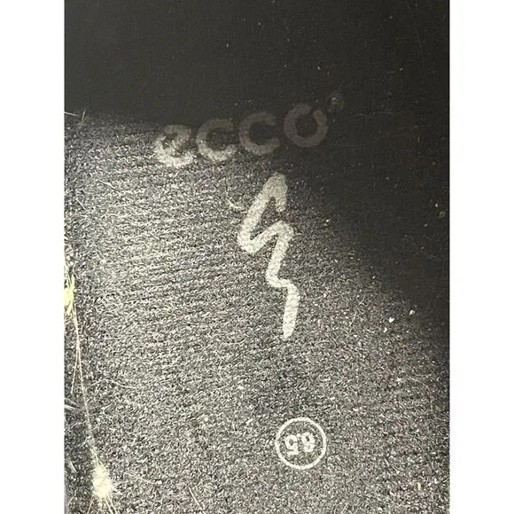 Ecco Gore-Tex 5 Eyelet Latex Sole Outdoor Black Leather Boots Womens Sz 8