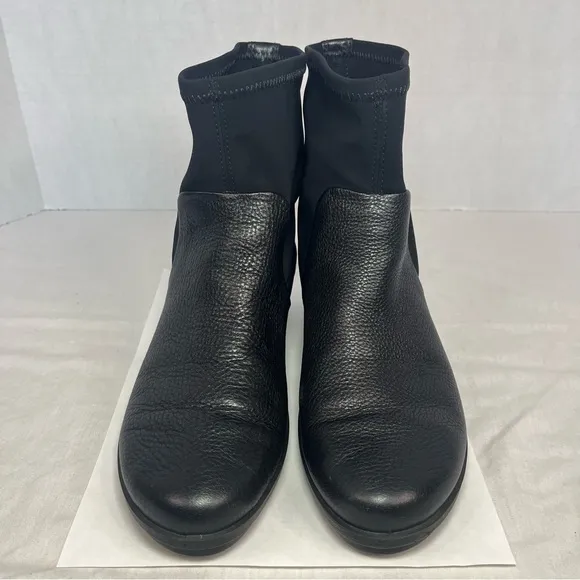 Ecco Skyler Ankle Boots Wedge Gore-Tex Leather Black Women 8