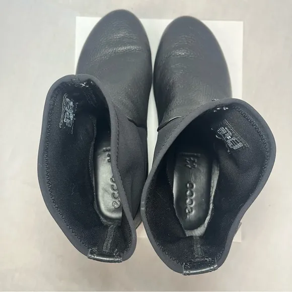 Ecco Skyler Ankle Boots Wedge Gore-Tex Leather Black Women 8