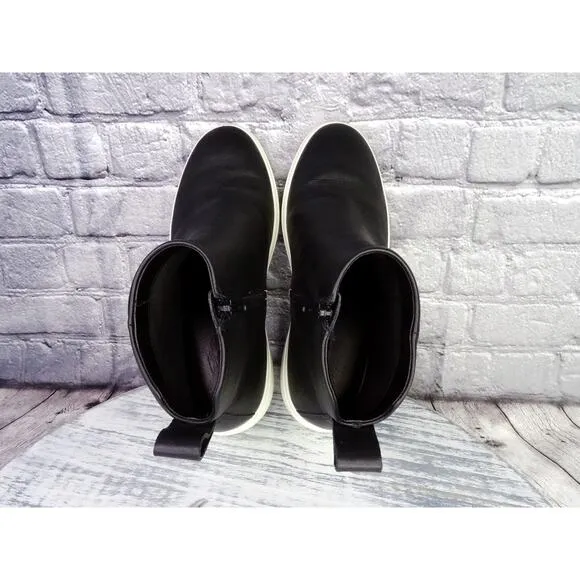 Ecco Soft 7 Wedge City Leather Ankle Boots Women 8-8.5 US 39 EU Great Condition