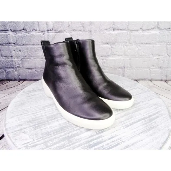 Ecco Soft 7 Wedge City Leather Ankle Boots Women 8-8.5 US 39 EU Great Condition