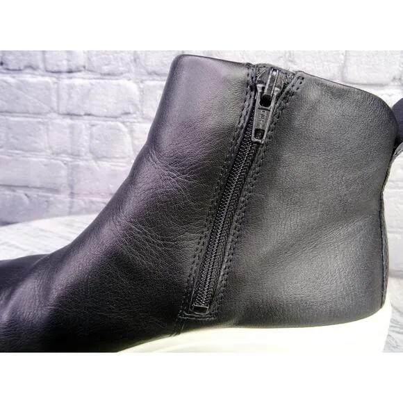 Ecco Soft 7 Wedge City Leather Ankle Boots Women 8-8.5 US 39 EU Great Condition