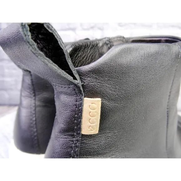 Ecco Soft 7 Wedge City Leather Ankle Boots Women 8-8.5 US 39 EU Great Condition