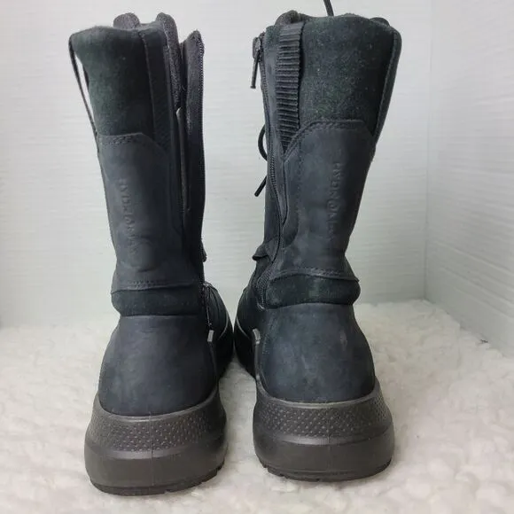 Ecco Solice Boots Womens Size 10.5 Black High Winter Shoes