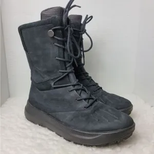 Ecco Solice Boots Womens Size 10.5 Black High Winter Shoes