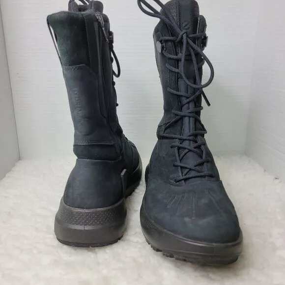Ecco Solice Boots Womens Size 10.5 Black High Winter Shoes