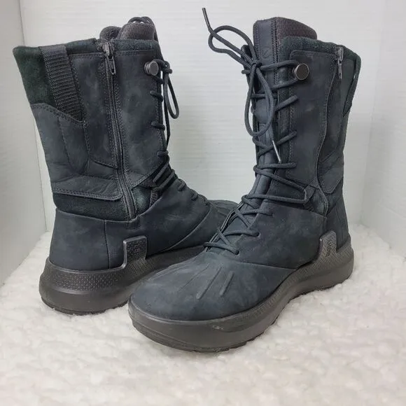 Ecco Solice Boots Womens Size 10.5 Black High Winter Shoes
