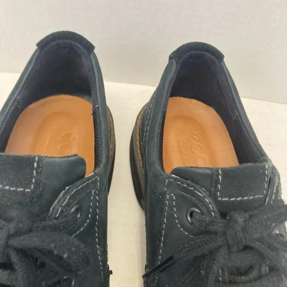 ECCO Turn GoreTex Leather Oxford Shoes Mens EU 42 US 8 / 8.5 Waterproof Black