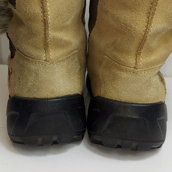 Ecco Gore-tex Fur Trim Sude Winter Boots Sz 35