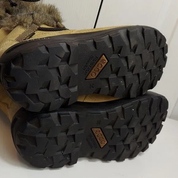 Ecco Gore-tex Fur Trim Sude Winter Boots Sz 35
