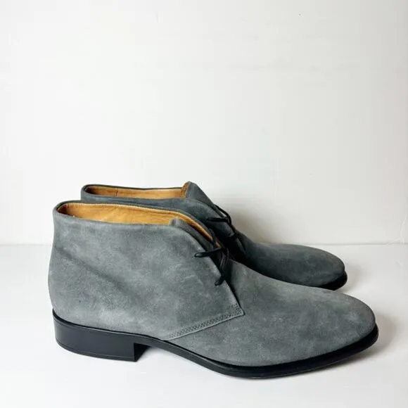 Ecco’s Men Citytray Suede Chukka Dress Grey Black Boots Size 12-12.5