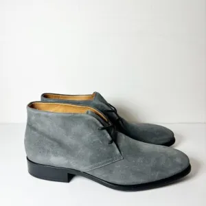 Ecco’s Men Citytray Suede Chukka Dress Grey Black Boots Size 12-12.5