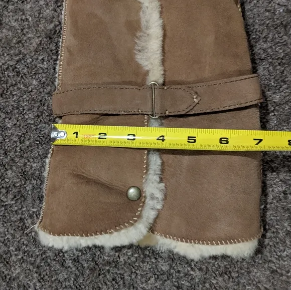 Eddie Bauer real fur leather suede shearling boots