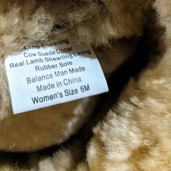Eddie Bauer real fur leather suede shearling boots