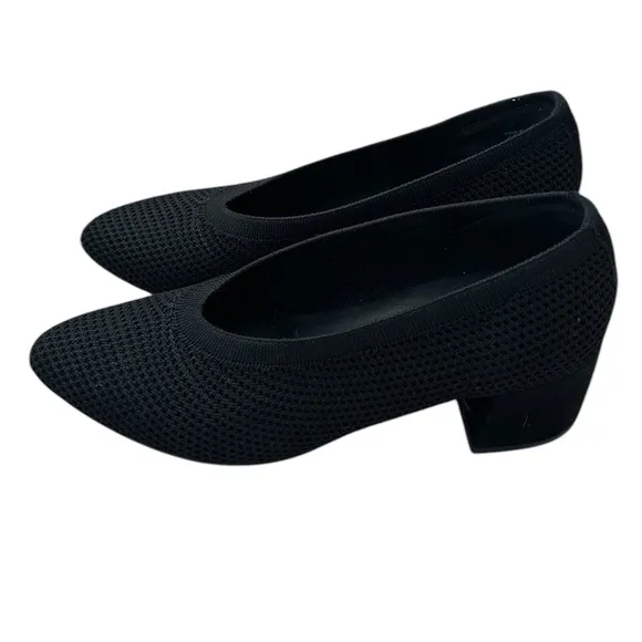 Eileen Fisher Gabby Recycled Stretch Knit Pump Black Women's Shoes 7.5 career