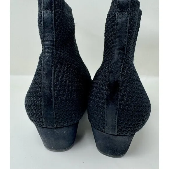 Eileen Fisher Purl Sock Bootie Boots Black Size 9