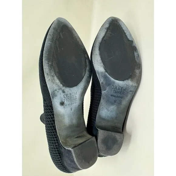 Eileen Fisher Purl Sock Bootie Boots Black Size 9
