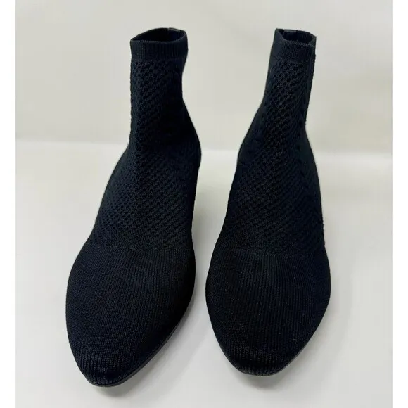 Eileen Fisher Purl Sock Bootie Boots Black Size 9