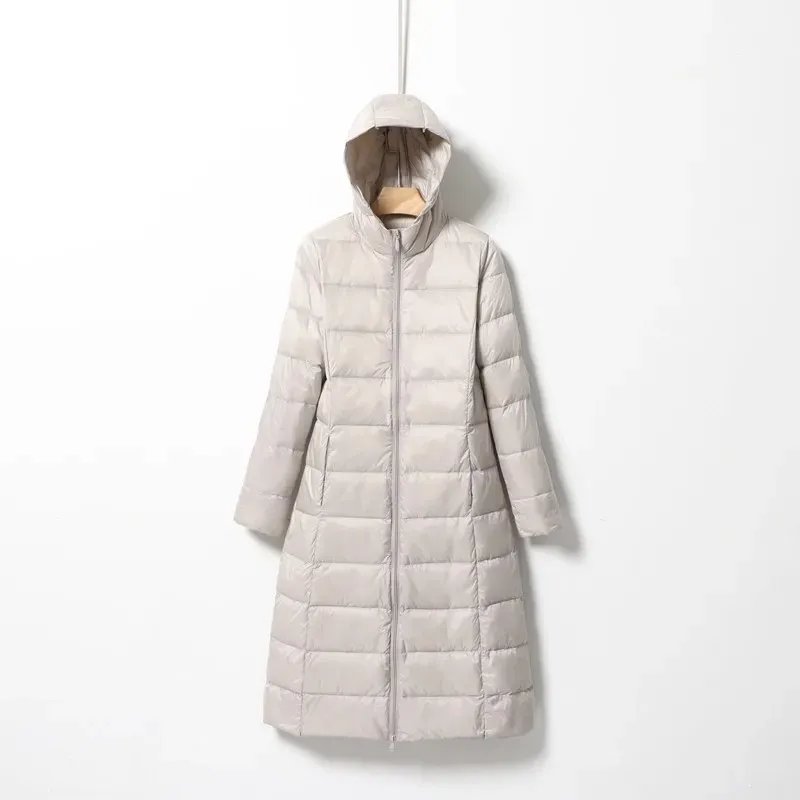 Elsa - Long Down Jacket with Hood for Women