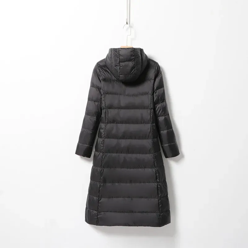 Elsa - Long Down Jacket with Hood for Women