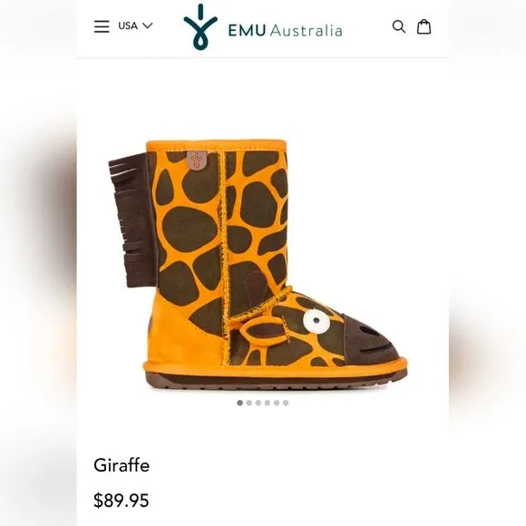 EMU Little Creatures Giraffe Merino Wool Kids' Boots