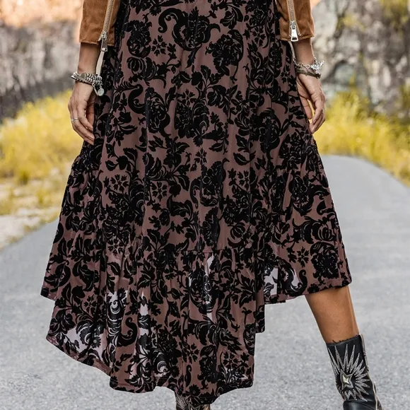 Enchanted Ruffled Midi Skirt