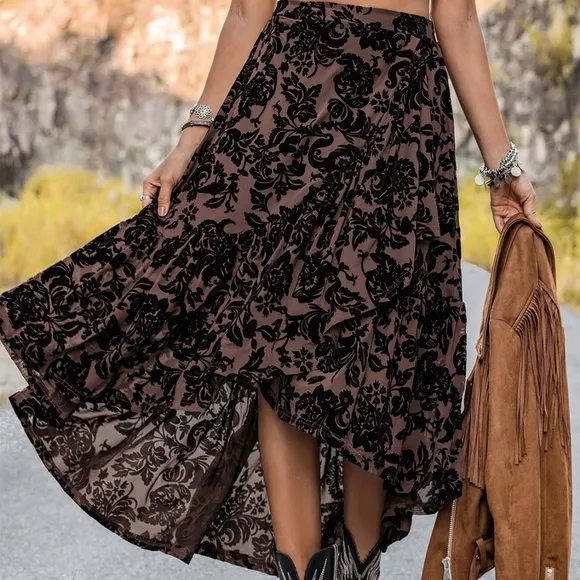 Enchanted Ruffled Midi Skirt