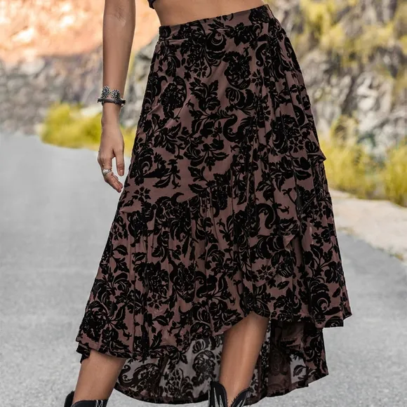 Enchanted Ruffled Midi Skirt