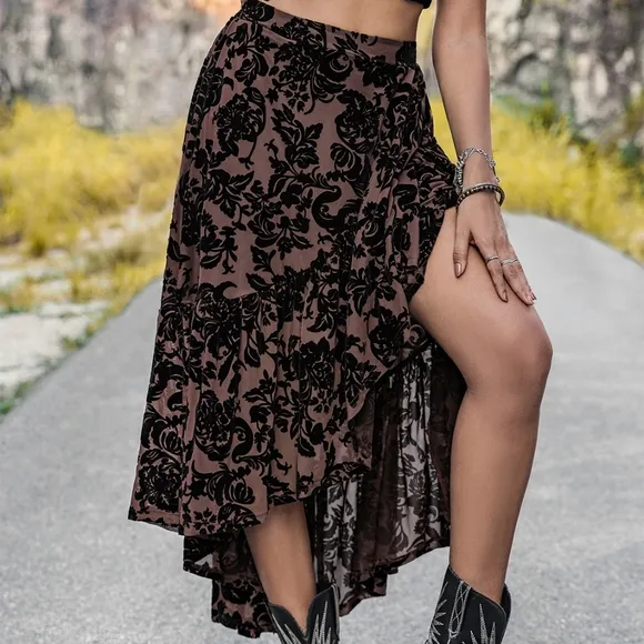 Enchanted Ruffled Midi Skirt