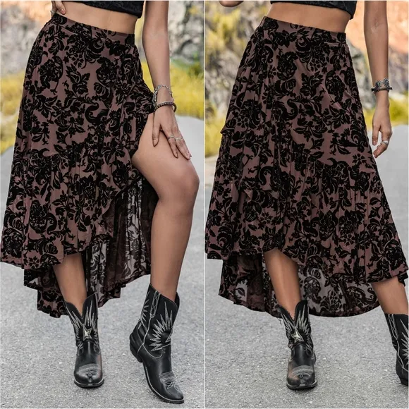 Enchanted Ruffled Midi Skirt