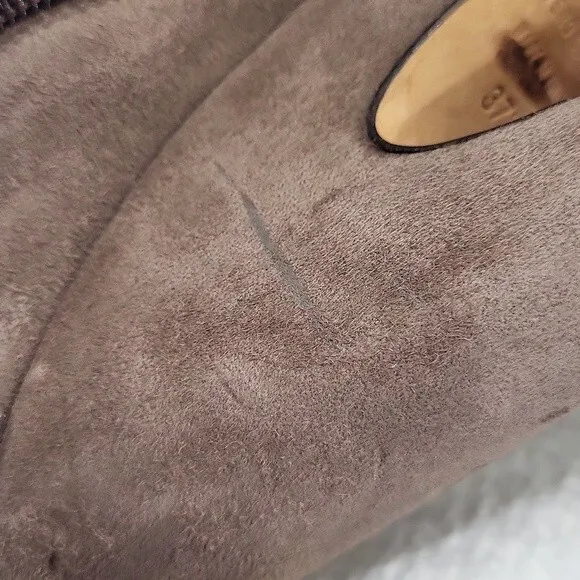 EUC Jerome C Rousseau Italy women's luxury runway suede leather ankle boots grey