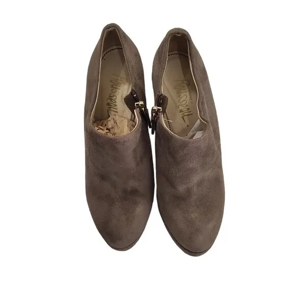 EUC Jerome C Rousseau Italy women's luxury runway suede leather ankle boots grey