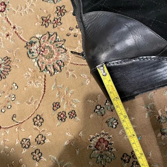 EUC Low heel wedge quilted boots. Sz 11. Fits like 10 see pics-now stained black