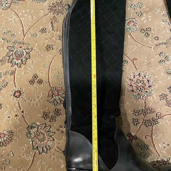 EUC Low heel wedge quilted boots. Sz 11. Fits like 10 see pics-now stained black