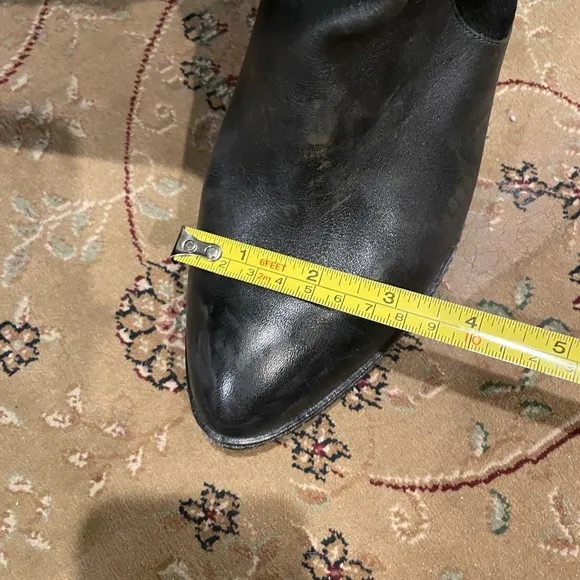 EUC Low heel wedge quilted boots. Sz 11. Fits like 10 see pics-now stained black