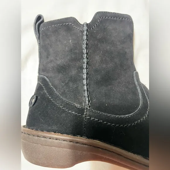 EUC UGG NEEVAH WOMEN BOOTS SUEDE BLACK US 8