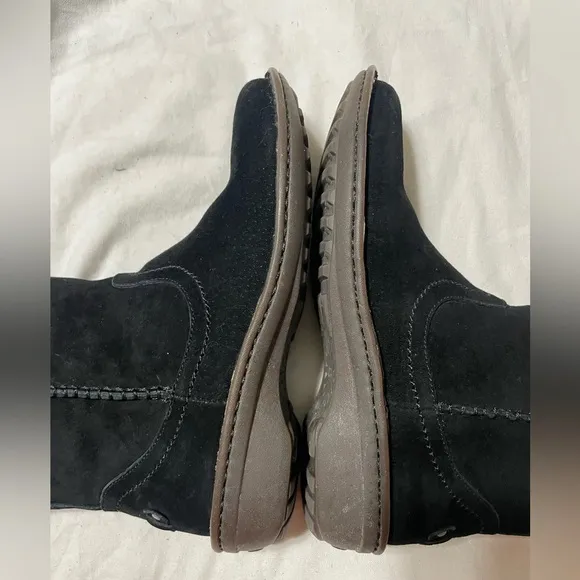 EUC UGG NEEVAH WOMEN BOOTS SUEDE BLACK US 8