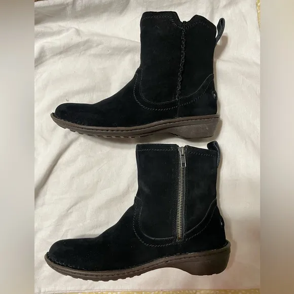 EUC UGG NEEVAH WOMEN BOOTS SUEDE BLACK US 8