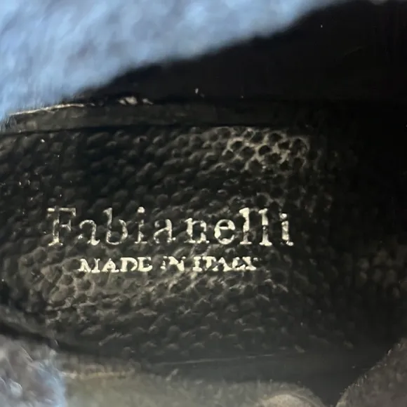 FABIANELLI Itallian-made Black Leather combat style Boots Size Euro 39 (8 US)