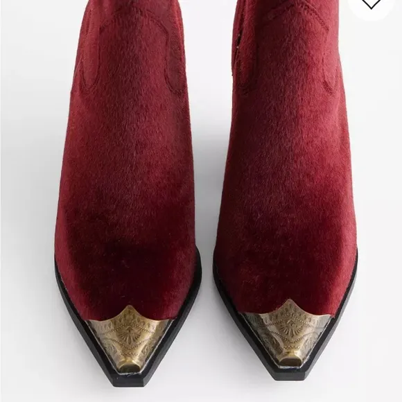 Faux Fur Western Ankle Boot from Buckle NWT